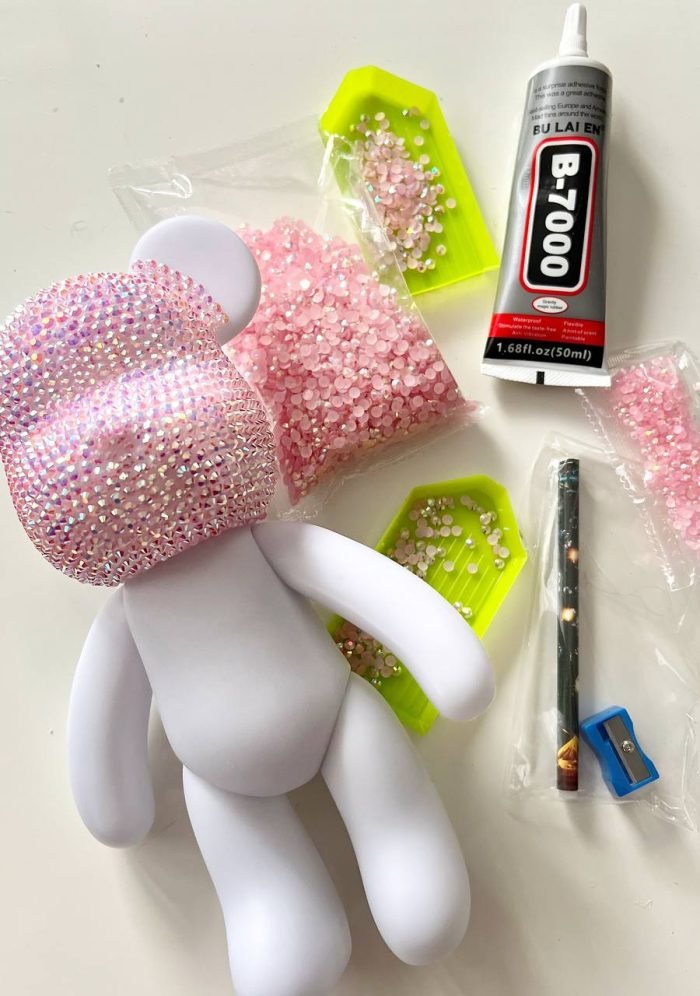 Ours en Strass Cristal à Coller – Figurine Étincelante pour Décoration - Moshibear