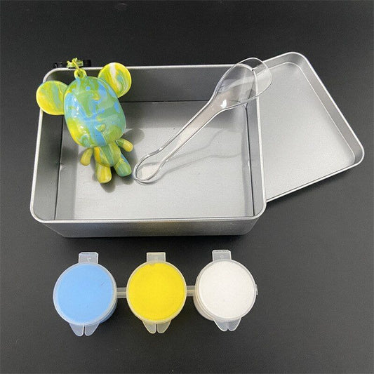 Porte - clés Moshibear Bleu/Jaune/Blanc - Moshibear